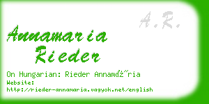 annamaria rieder business card